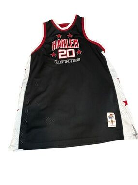 FUBU Black, White & Red Harlem 20 Basketball Jersey